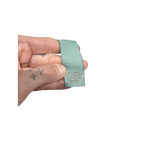 Anthropologies HWR Monogram Wool Cardigan Tan W/ Scarf Womens Size Small - Picture 4 of 6